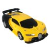 Машинка трансформер на радиоуправлении AToys Bugatti-Robot 1:18 световые эффекты Черно-желтая
