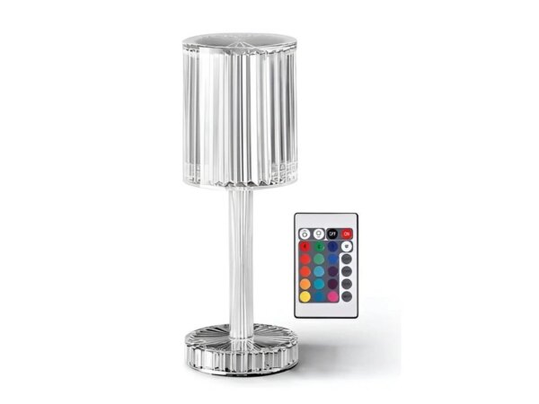 Декоративный LED светильник Crystal light, с пультом ДУ / Настольная аккумуляторная лампа