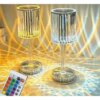 Декоративный LED светильник Crystal light, с пультом ДУ / Настольная аккумуляторная лампа