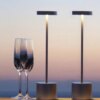 Светодиодная настольная лампа с сенсорным управлением на аккумуляторе Tablelamp Black 3 режима подсветки