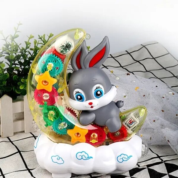 Детский музыкальный ночник Зайка на Луне Moon Rabbit Детская игрушка с подсветкой и световыми эффектами