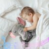 Интерактивная мягкая игрушка-ночник дышащий Слоник Elephant Серый Успокаивающая плюшевая игрушка Слоник