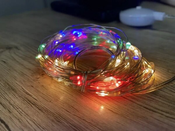 Гирлянда проволока музыкальная прозрачный провод USB RGB разноцветная SF-4
