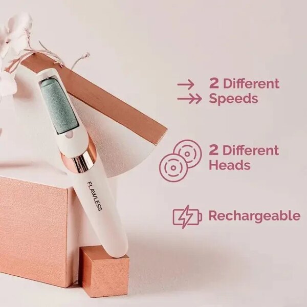 Электрическая пилка для ног Flawless Pedi пемза для педикюра с USB зарядкой для домашнего использования