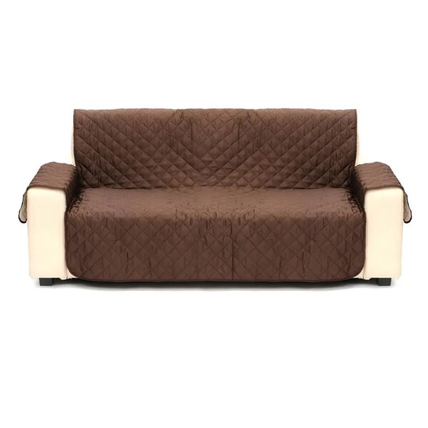 Двусторонняя накидка на диван Couch Coat коричневого цвета Чехол для мебели водонепроницаемый