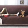 Двусторонняя накидка на диван Couch Coat коричневого цвета Чехол для мебели водонепроницаемый