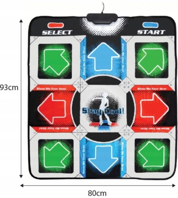 Танцевальный коврик usb для ПК компьютера PC Dance mat  Dance Pad улучшенный с CD